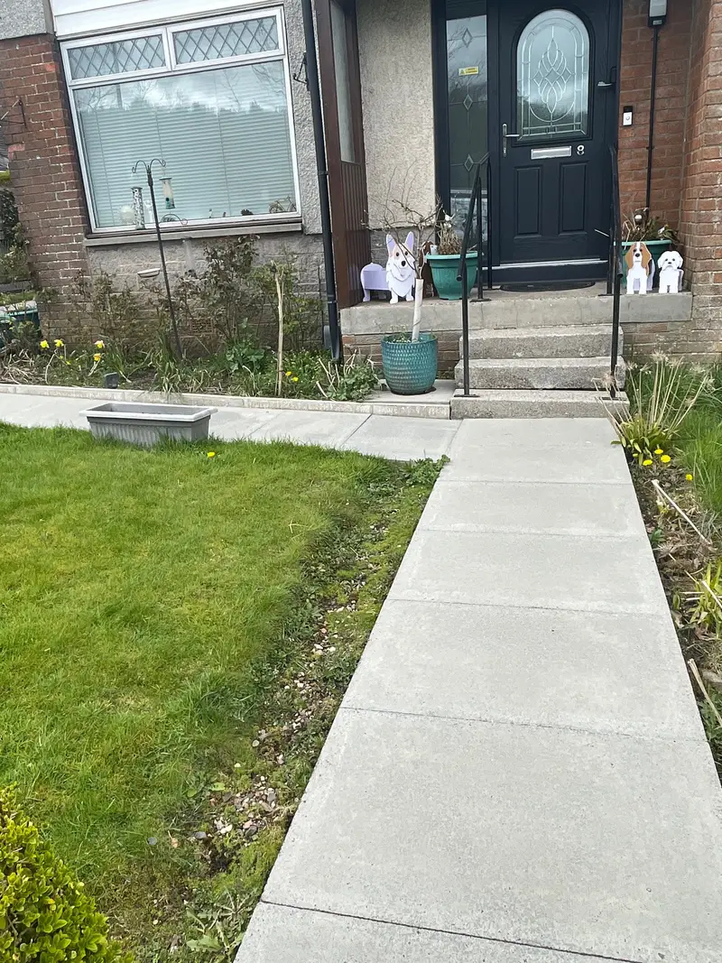 Concrete Front Path after cleaning